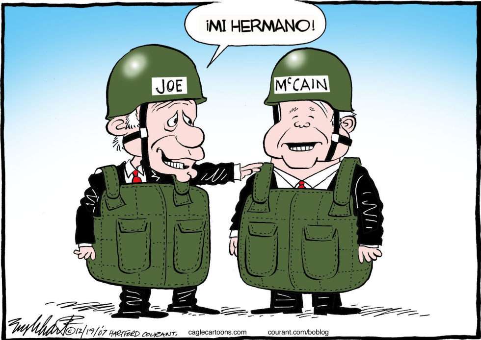  LIEBERMAN DA SU APOYO A MCCAIN  by Bob Englehart