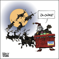 CHRISTMAS SHOPPING by Terry Mosher