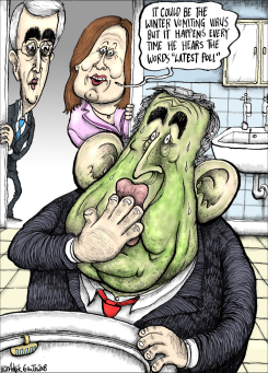 GORDON BROWN UNPOPULAR IN POLLS by Brian Adcock