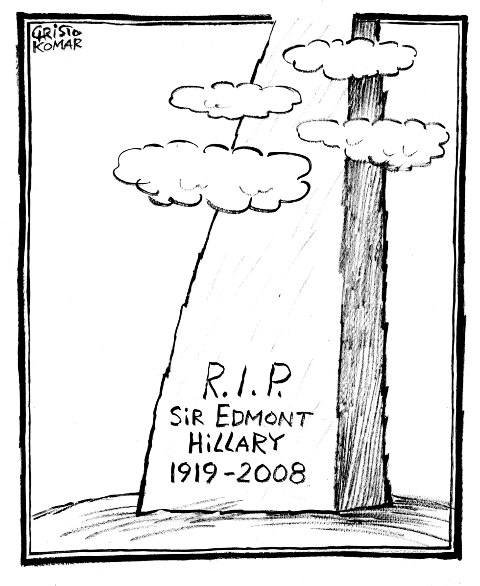 Sir Edmund Hillary's mountain - B&W
