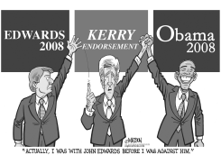 KERRY ENDORSES OBAMA by R.J. Matson