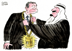GEORGE W. BUSH & SAUDI ARABIA'S KING ABDULLAH -  by Christo Komarnitski