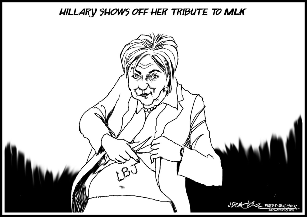 b/w Hillary, MLK, LBJ