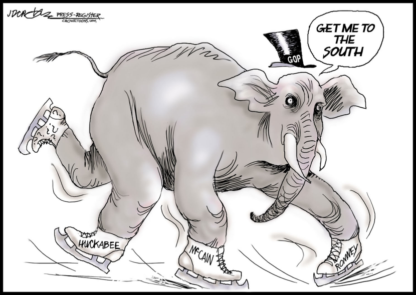scattered GOP skates South