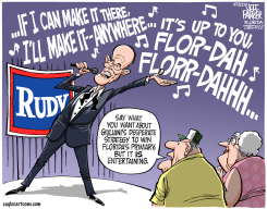 RUDY CROONS FOR VOTES  by Jeff Parker