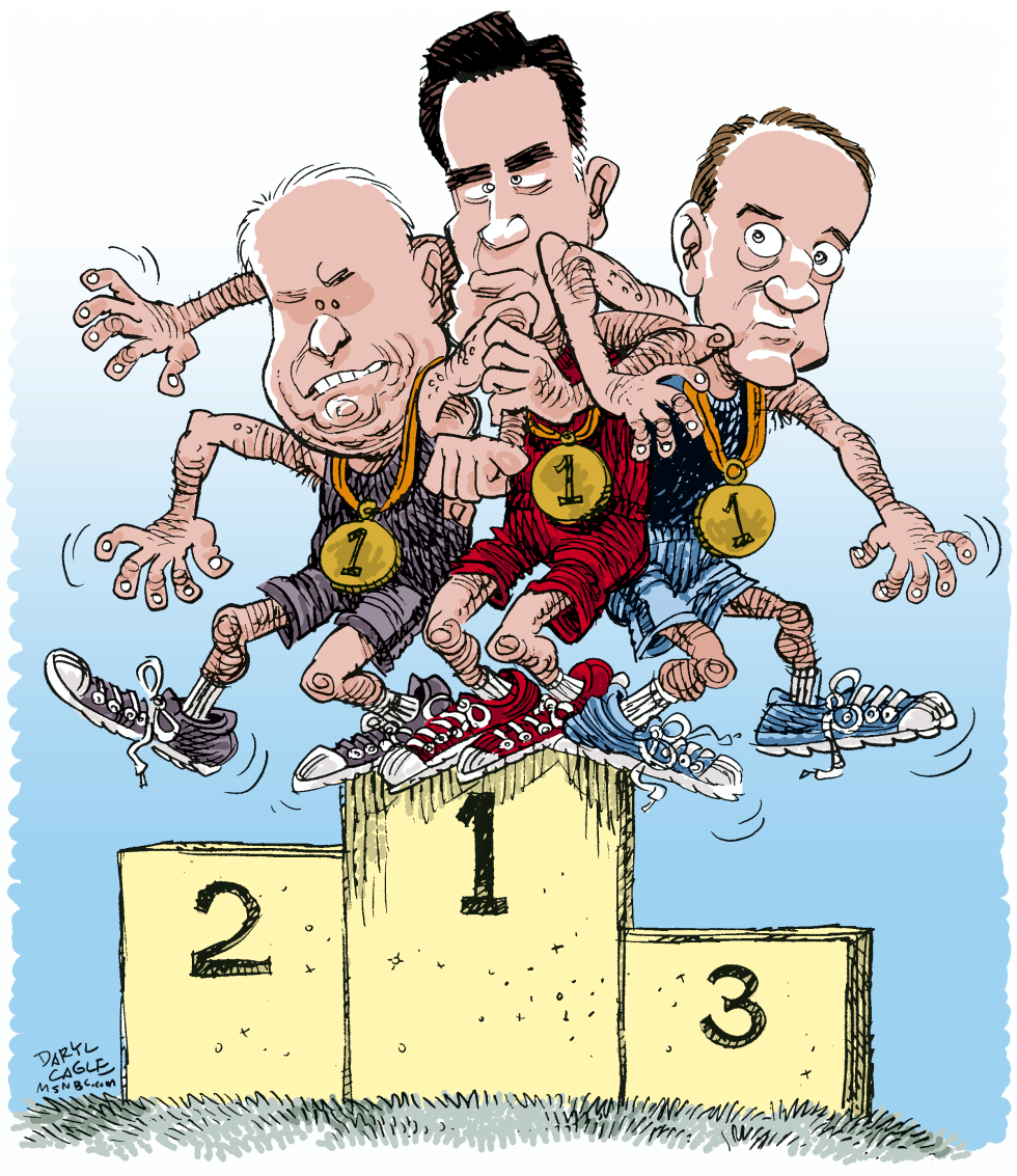  THREE IN FIRST PLACE  by Daryl Cagle