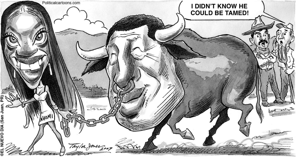 Naomi Campbell and Hugo Chavez