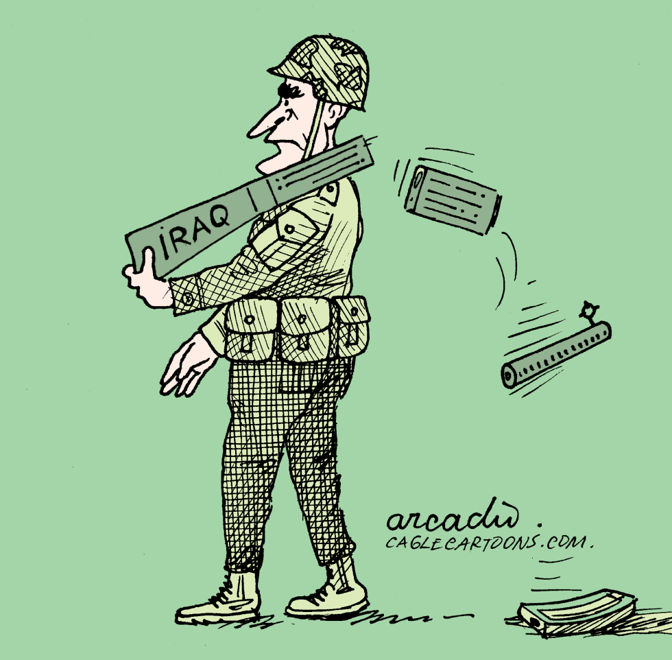 Soldier Bush and His Gun -- COLOR