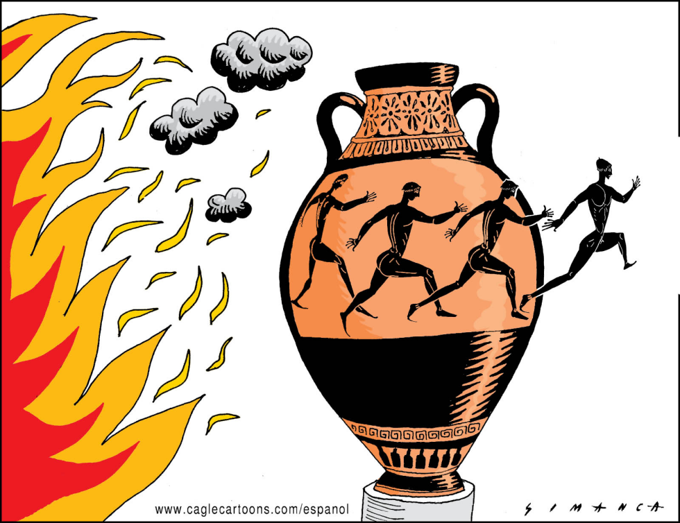 Fire in Greece -- COLOR