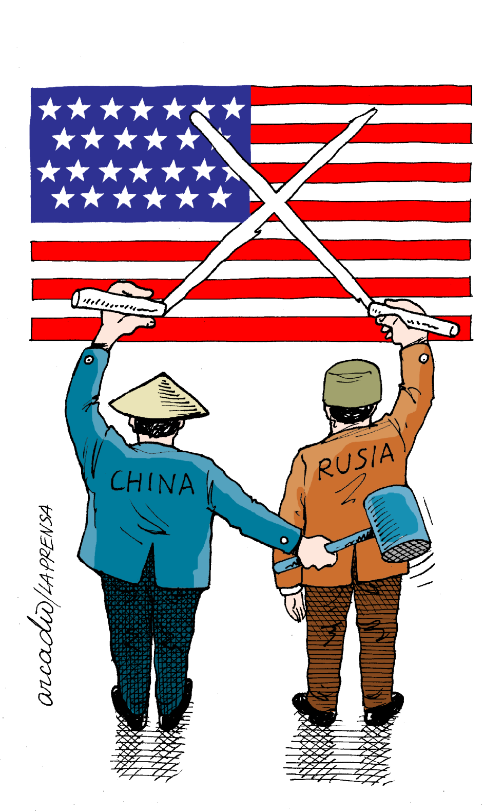 China and Russia in Alliance -- COLOR