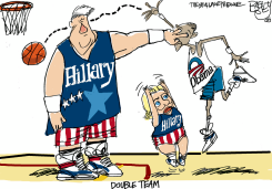 TEAM CLINTON  by Pat Bagley