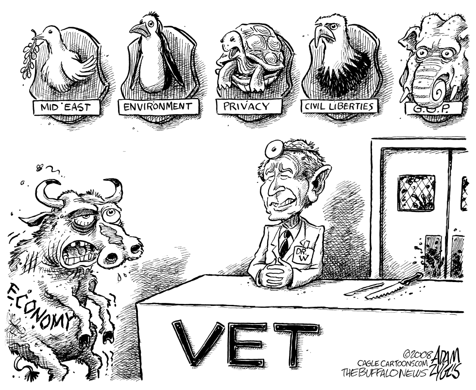  BUSH VETERINARIAN by Adam Zyglis