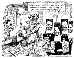 A BEER WITH ROMNEY by Sandy Huffaker