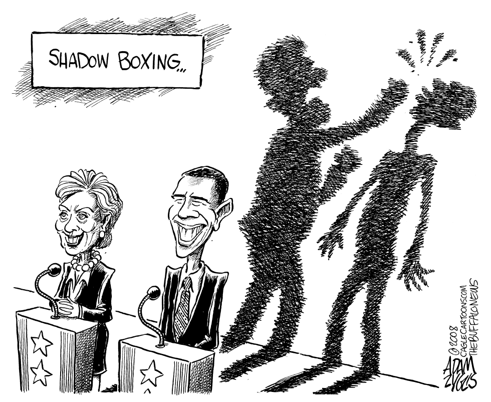 Clinton and Obama