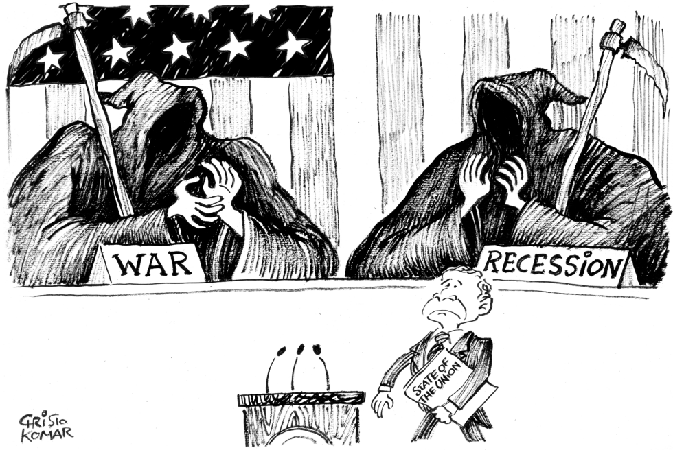 Bush faces final State of the Union - B&W