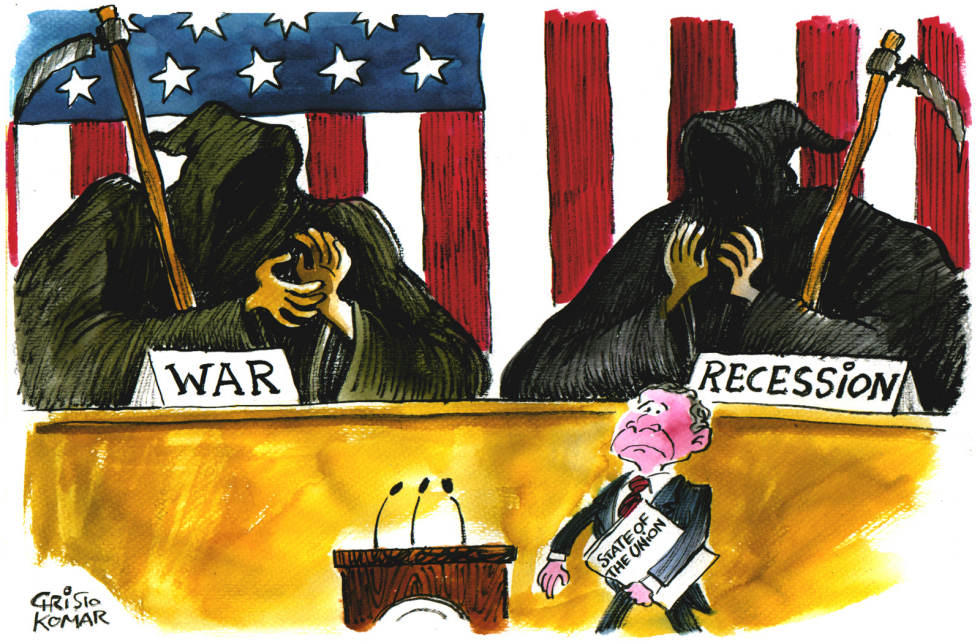 Bush faces final State of the Union - COLOR