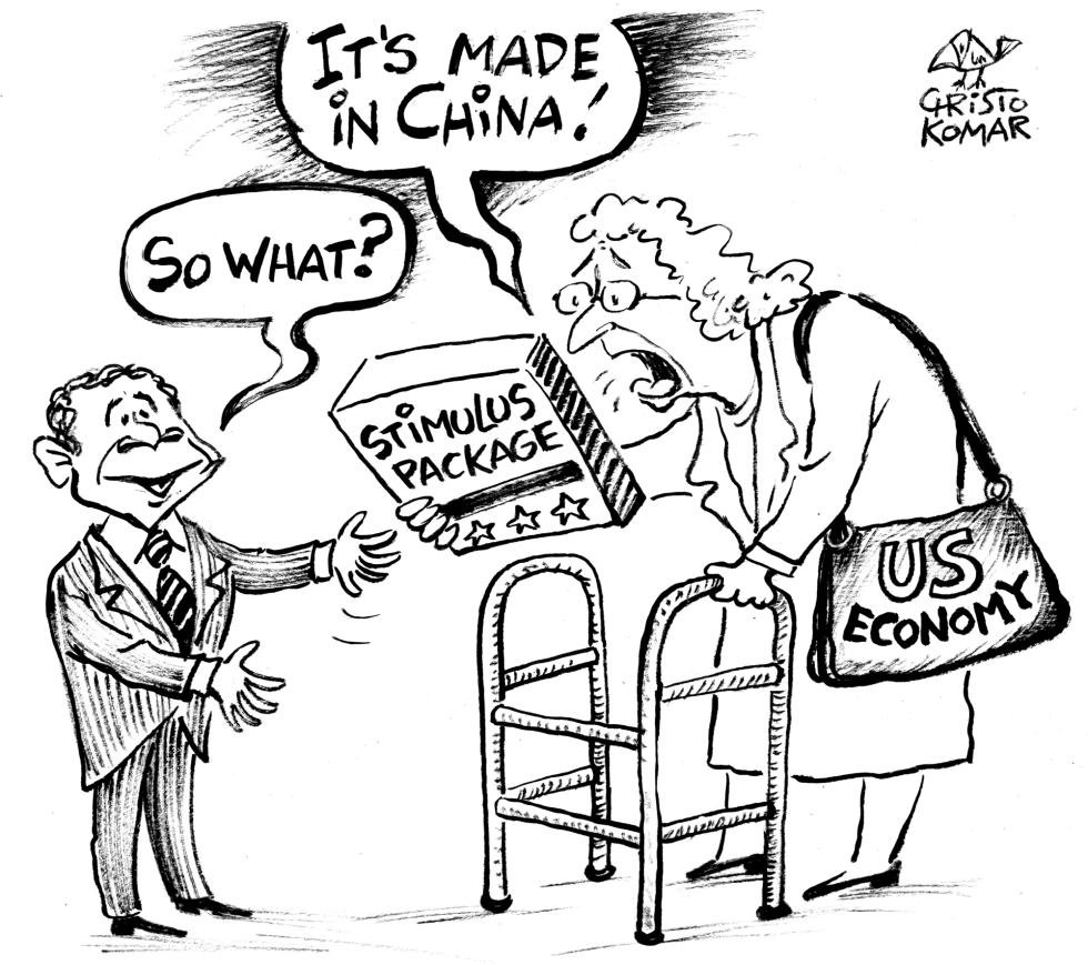 Bush's Helping the elderly - B&W