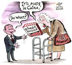 BUSH'S HELPING THE ELDERLY -  by Christo Komarnitski