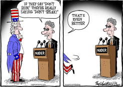 RALPH NADER THINKING OF RUNNING AGAIN  by Bob Englehart