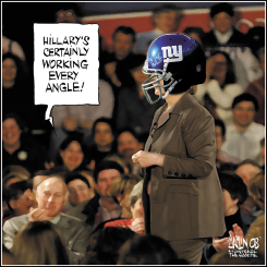HILLARY CLINTON, SUPER TUESDAY by Terry Mosher