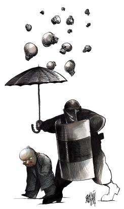 RAIN OF INSECURITY   by Angel Boligan