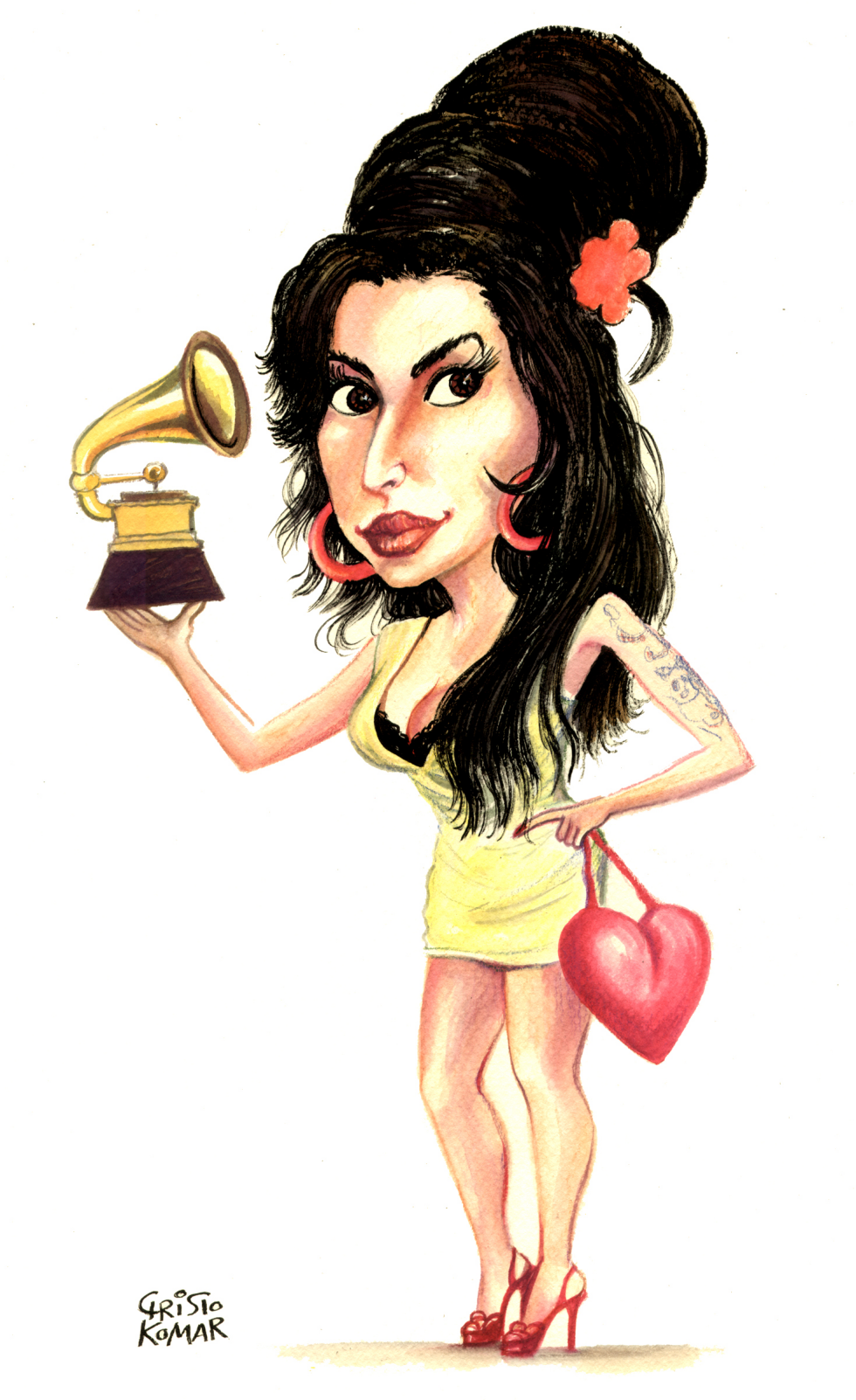 Amy Winehouse with Grammy - COLOR
