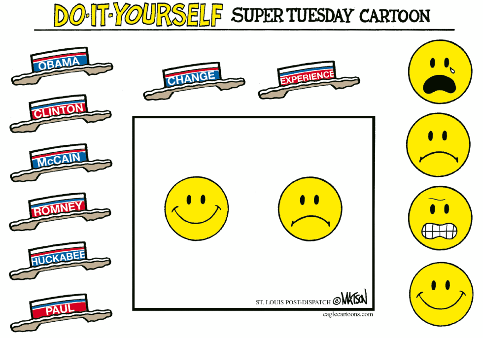 Do-It-Yourself Super Tuesday Cartoon-COLOR