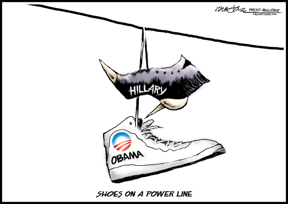 Shoes tied on Primary Power Line