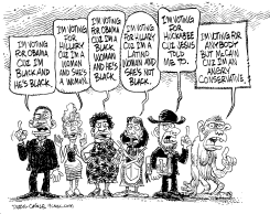 WHO TO VOTE FOR by Daryl Cagle