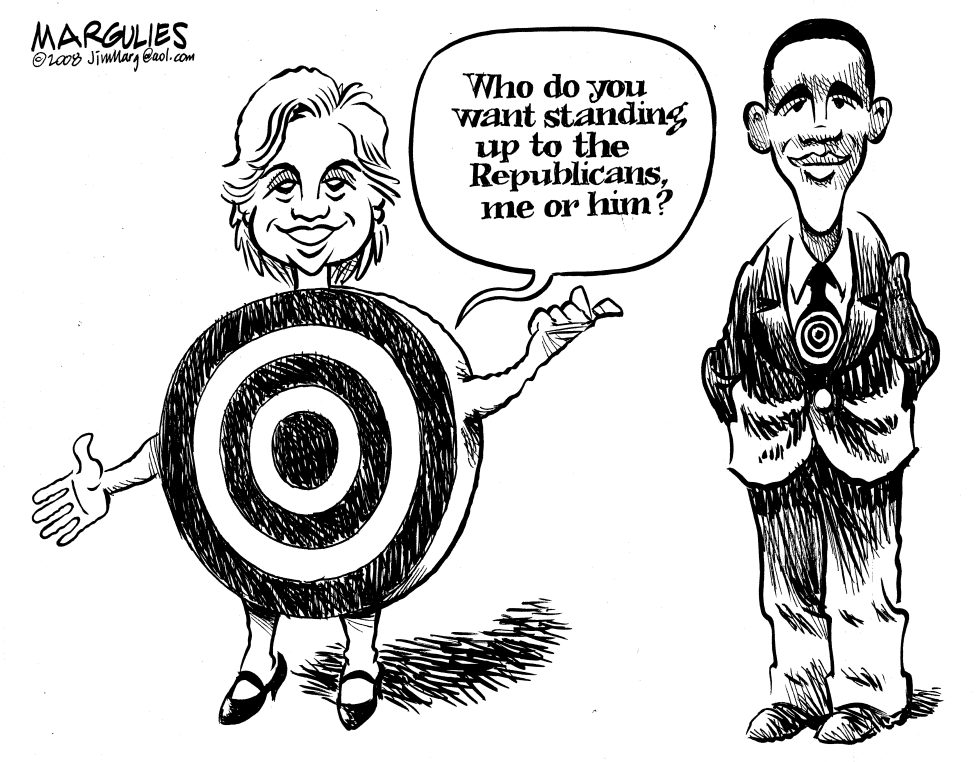 Clinton and Obama