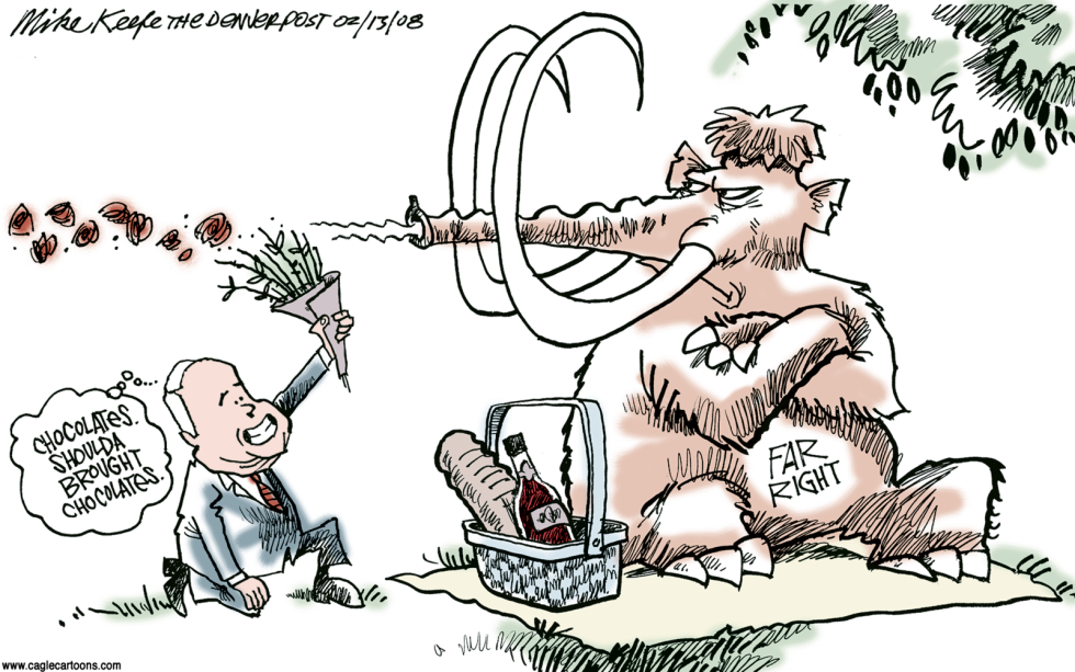 McCain Woos Far Right COLOR