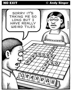 WEIRD SCRABBLE TILES by Andy Singer