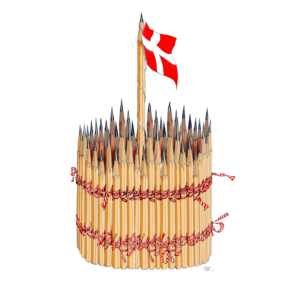  DANISH PALISADE OF PENCILS by Riber Hansson