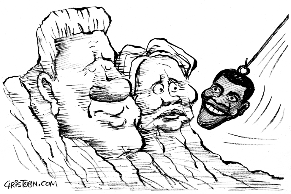 Clinton's Rushmore - B&W