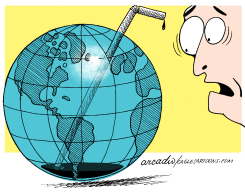 A WORLD SUCKED DRY OF OIL   by Arcadio Esquivel