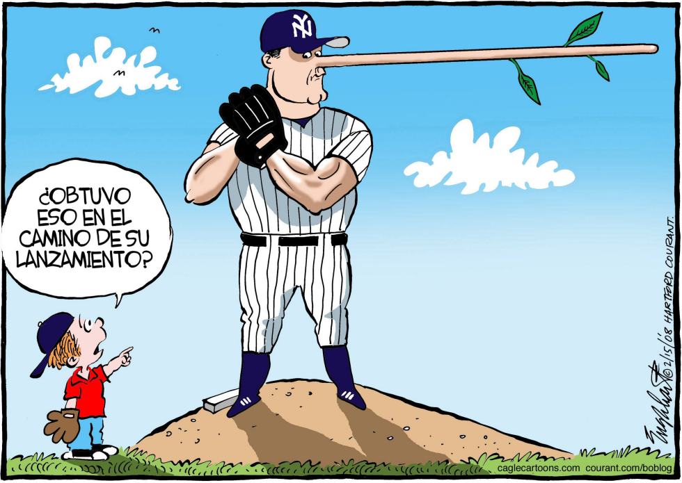  ROGER CLEMENS  by Bob Englehart