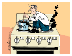 IRAQ BURNS BUSH   by Arcadio Esquivel