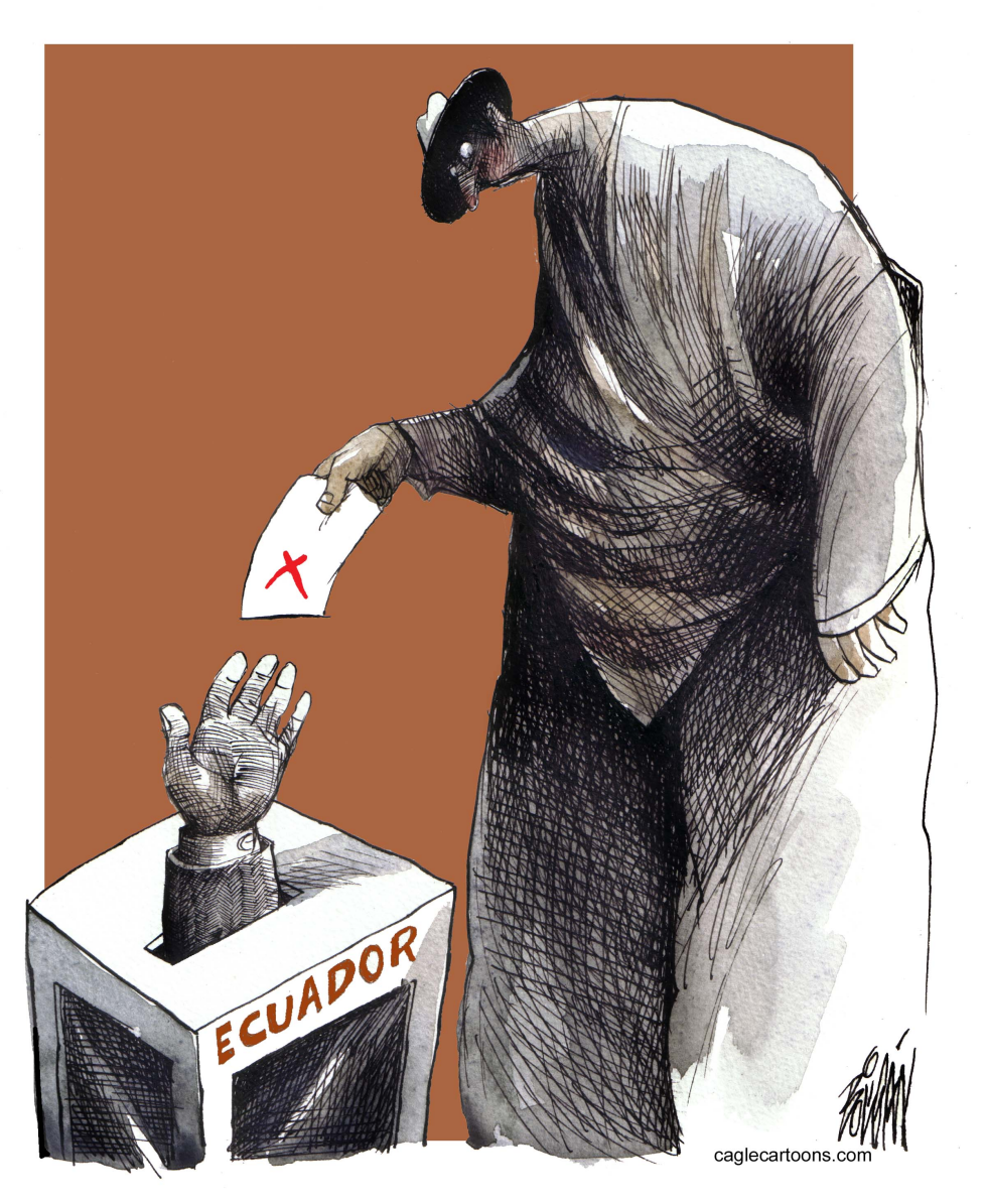  ELECTIONS IN EQUADOR  by Angel Boligan