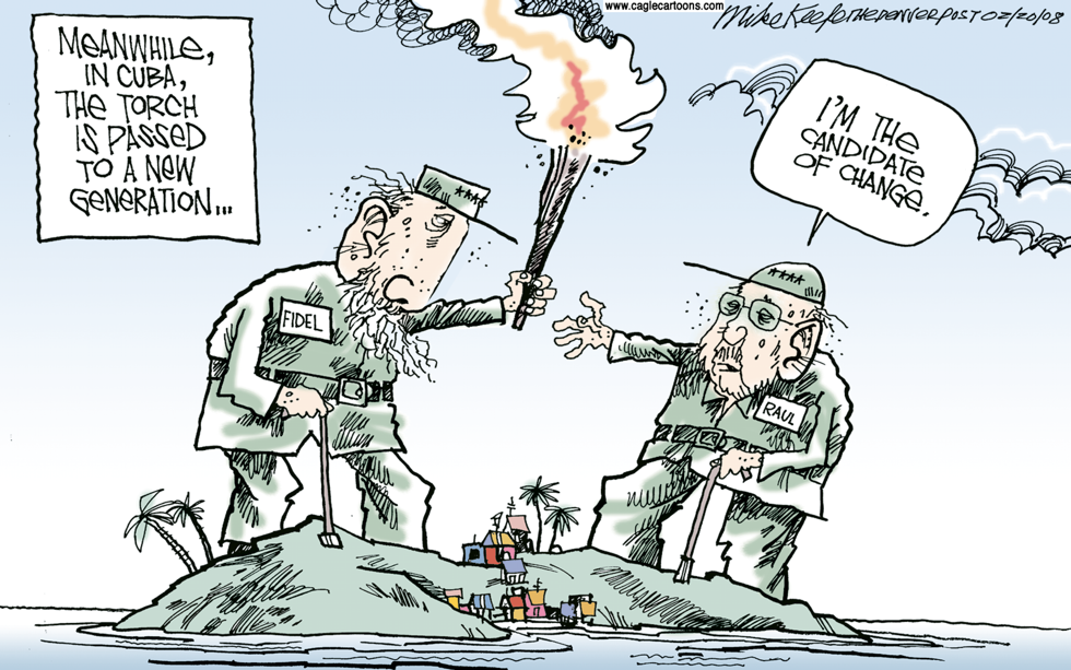 Castro Passes Torch COLOR
