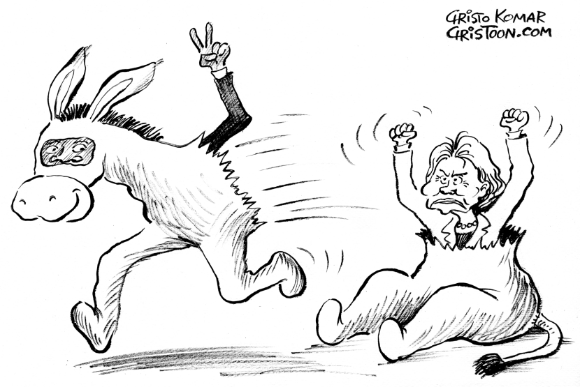 Democratic presidential race - B&W