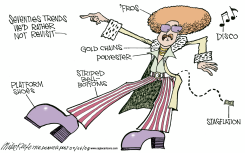SEVENTIES TRENDS  by Mike Keefe