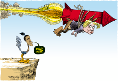 OBAMA ROADRUNNER by Daryl Cagle
