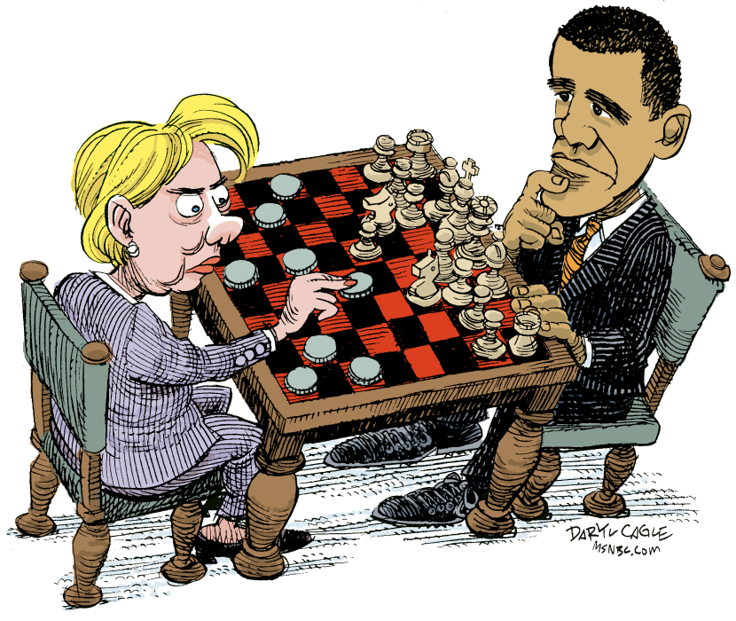 Hillary vs. Obama Color