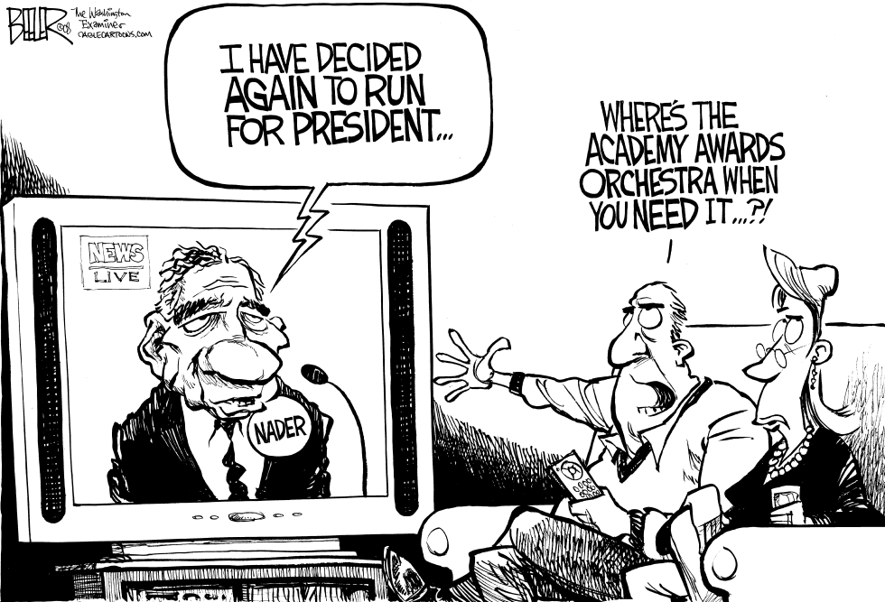  RALPH NADER ANNOUNCMENT by Nate Beeler