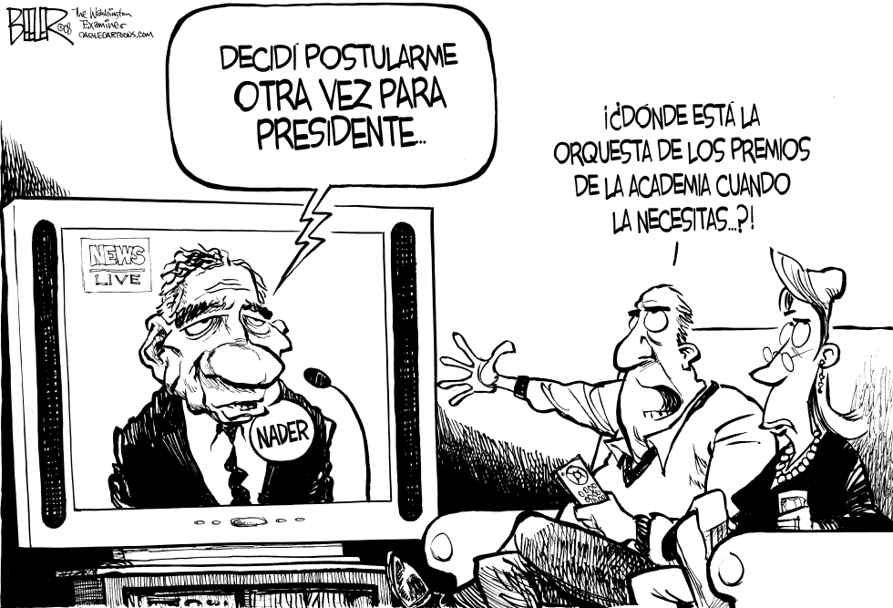  EL ANUNCIO DE RALPH NADER by Nate Beeler