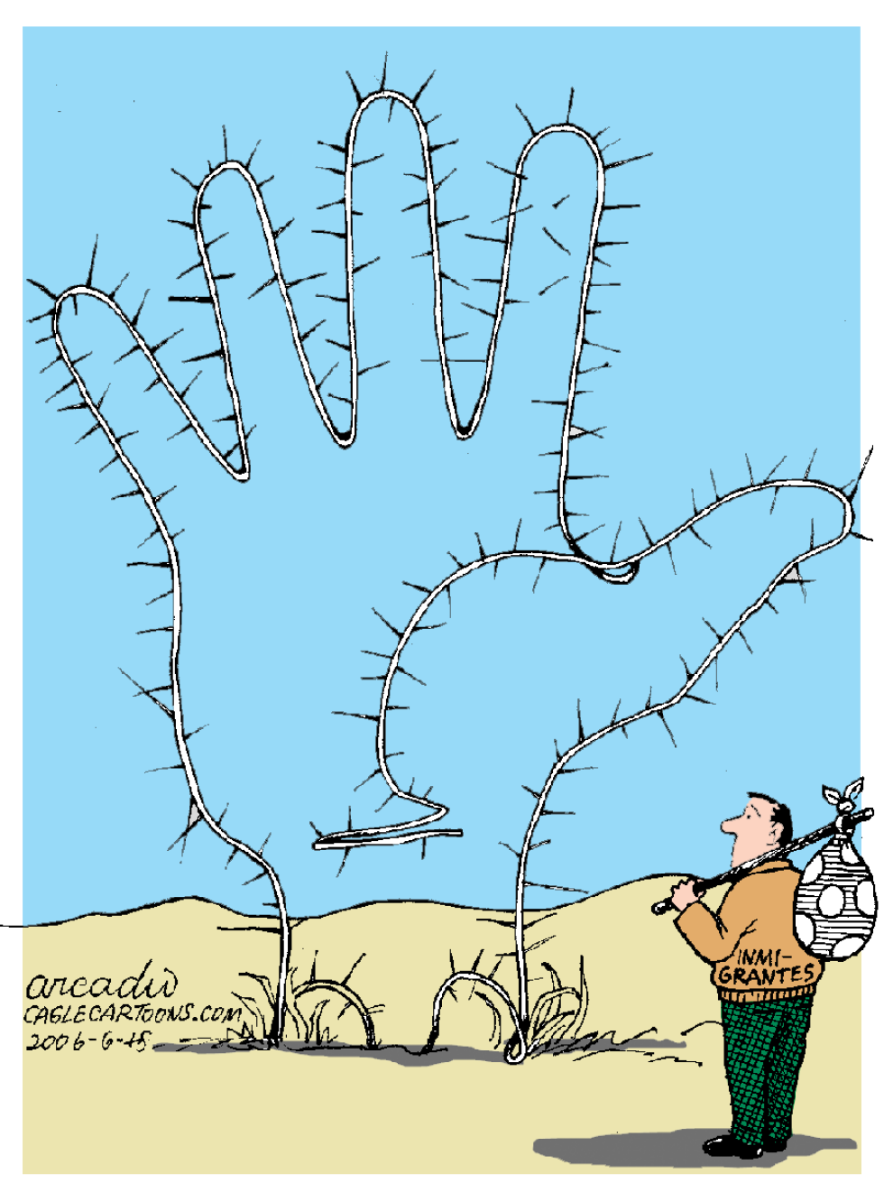 Anguish of Immigrants -- COLOR