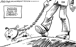 RUSSIAN CHAIN OF COMMAND by Mike Keefe
