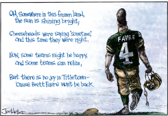 BRETT FAVRE RETIRES by Joe Heller