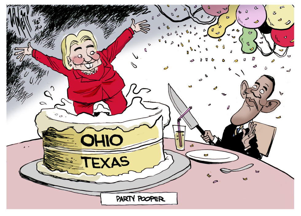Hillary wins Ohio and Texas COLOR