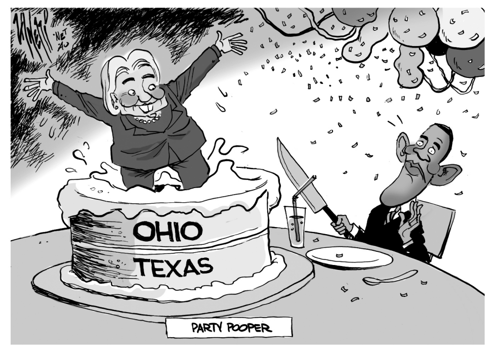 Hillary wins Ohio Texas bw
